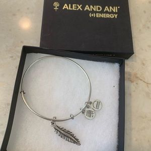 Alex and Ani Feather Charm Bangle